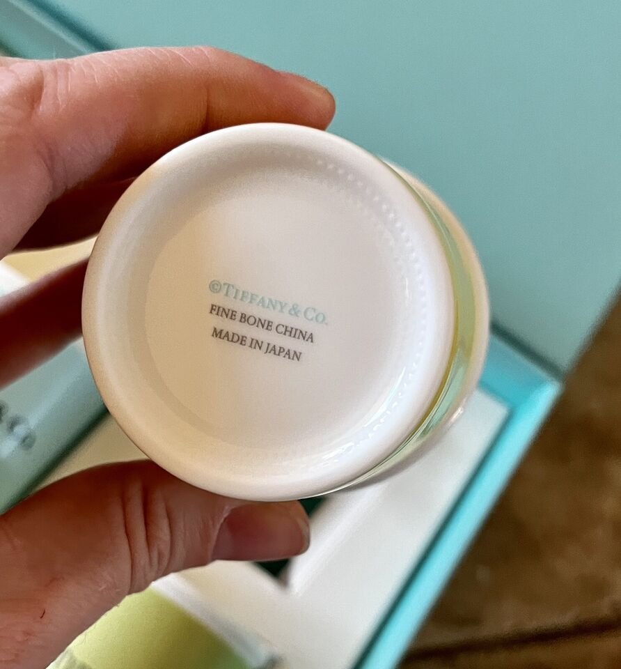 Tiffany & Co. Set of 5 Colorful Paper Espresso Fine Bone China Cups - Image 3 of 7